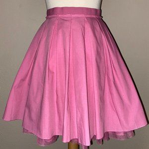 Full Pink Skirt with Tulle Lining